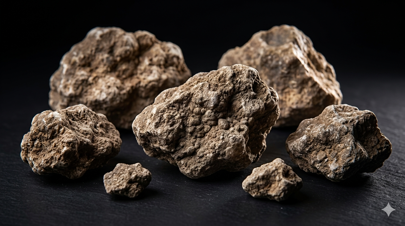 Egyptian Phosphate Rock — dark mineral chunks